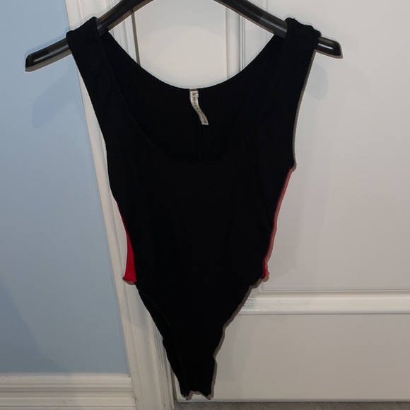 LF Emma & Sam black and Red stripe bodysuit - Picture 2 of 7